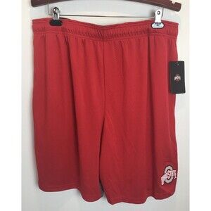 Ohio State Buckeyes NCAA Athletic Shorts Mens XXL 2XL Red Gray Pockets MSRP$50